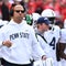 Penn State's James Franklin steps away from press conference when asked about former players' rape charges