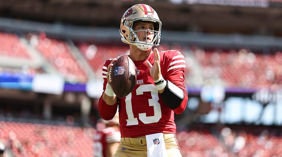 Quarterback Trey Lance of the San Francisco 49ers celebrates with News  Photo - Getty Images