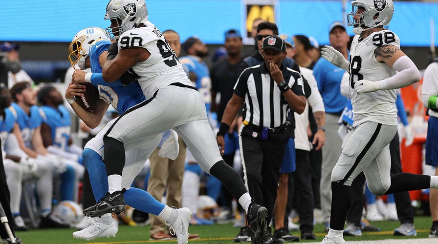 Raiders' Jerry Tillery ejected after hit on Chargers star Justin Herbert