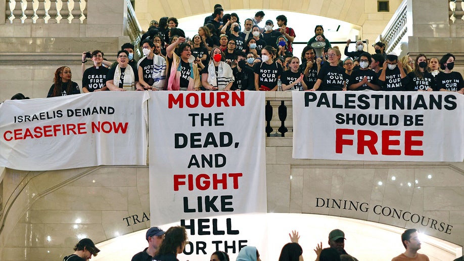 Never Again for Anyone': Jewish Protesters Demanding Gaza Cease-Fire  Arrested in Grand Central Station