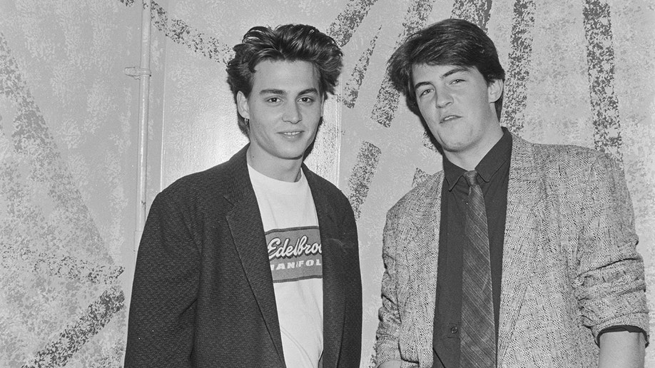 Matthew Perry with Johnny Depp