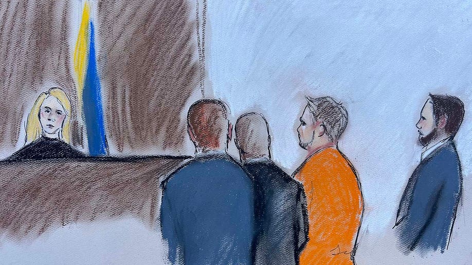 A court sketch depicts Joran van der Sloot’s appearance in federal court.