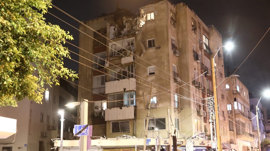 Apartment damaged by rocket