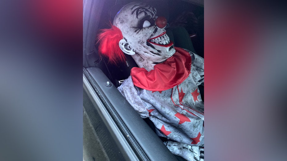 In time for Halloween, Washington driver caught in HOV lane with creepy clown dummy and assessed scary ticket