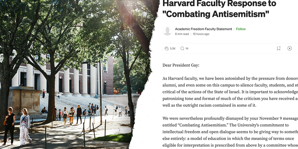 100 Harvard faculty cry foul at university's 'Combating Antisemitism' initiative - Vimarsana News