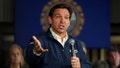 Republican presidential candidate and Florida Governor Ron DeSantis speaks at a Never Back Down campaign event in Keene, New Hampshire, U.S., on November 21, 2023.