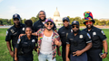 Frank Ray with police officers in Washington, D.C.