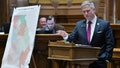 Republican Georgia state Sen. John Kennedy, presents the states now-current congressional maps in during a special legislative session in Atlanta, Friday, Nov. 19, 2021.