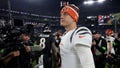 Joe Burrow #9 of the Cincinnati Bengals reacts after being defeated by the Baltimore Ravens in the game at M&amp;amp;T Bank Stadium on November 16, 2023 in Baltimore, Maryland.