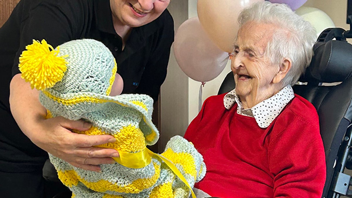 Resident with baby doll