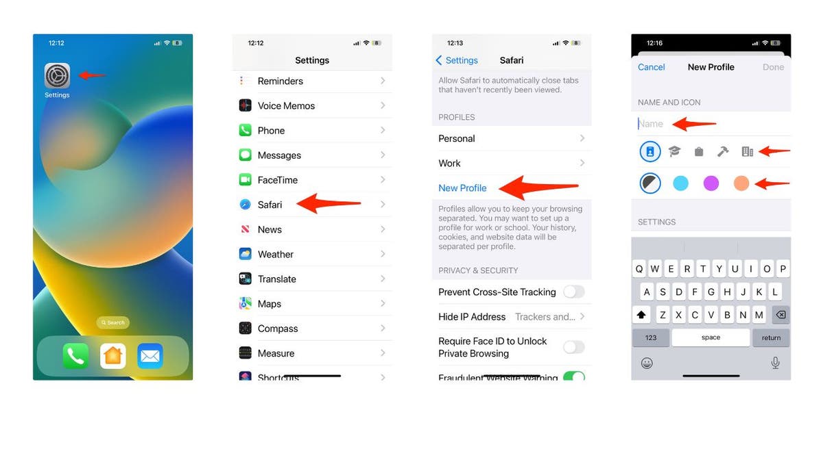 How to create a Safari Profile on iOS 17
