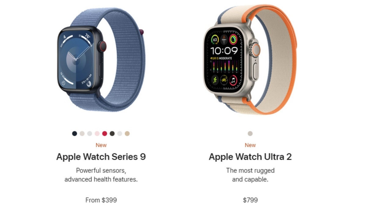 Two Apple Watches side by side.