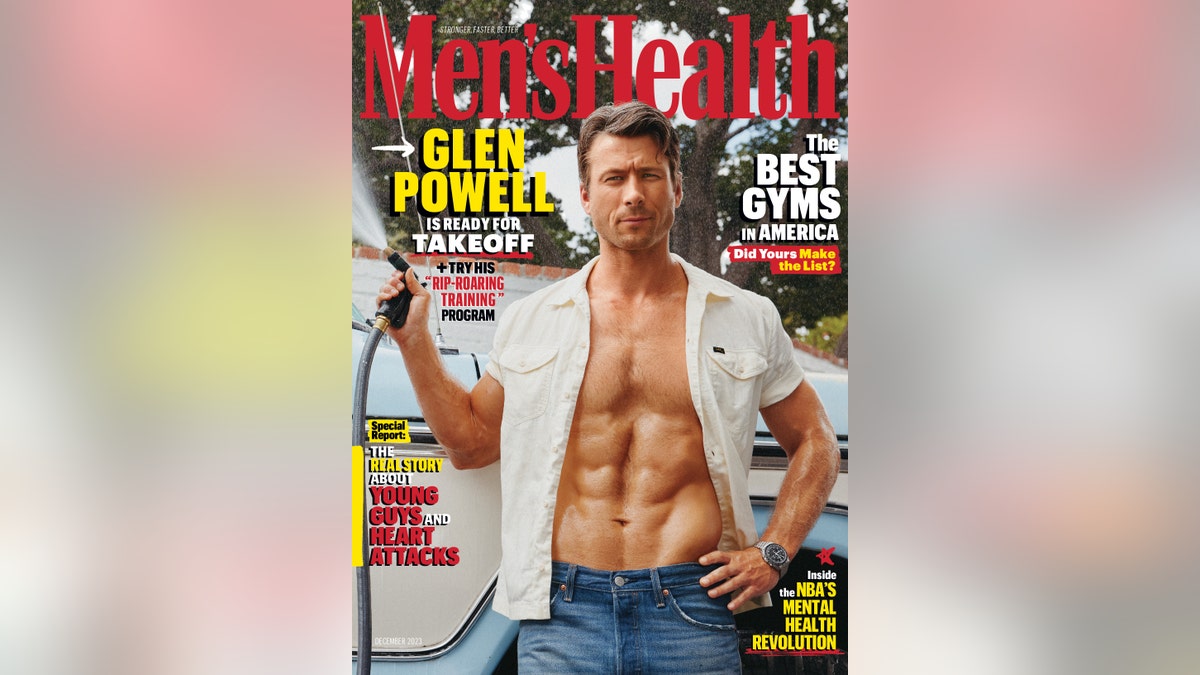 Glen Powell on the cover of Men's Health