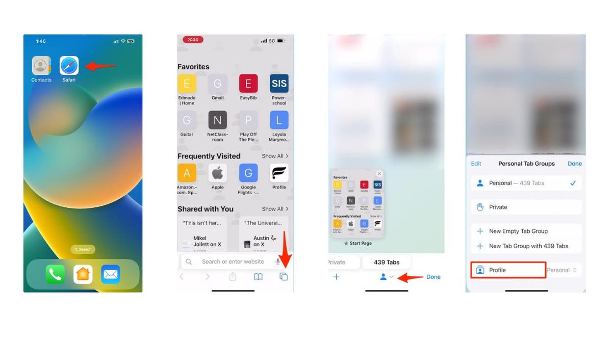 How to create a Safari Profile on iOS 17