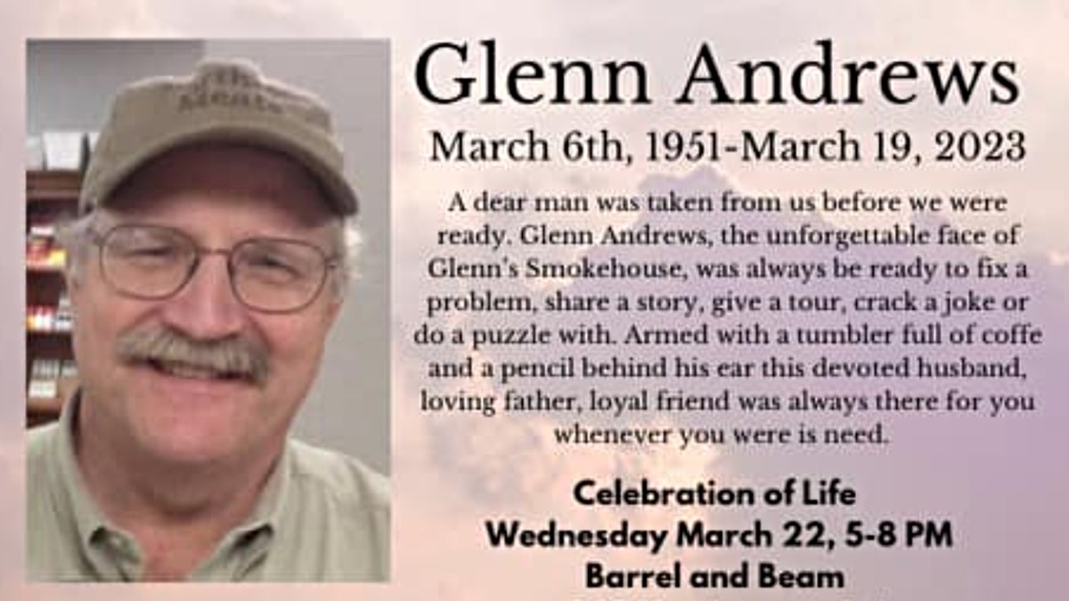Glenn Andrews celebration of life flyer