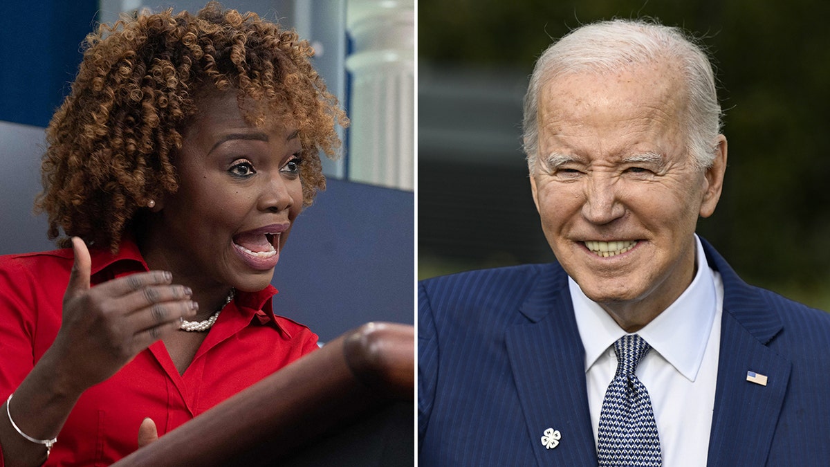 Karine Jean-Pierre and President Biden