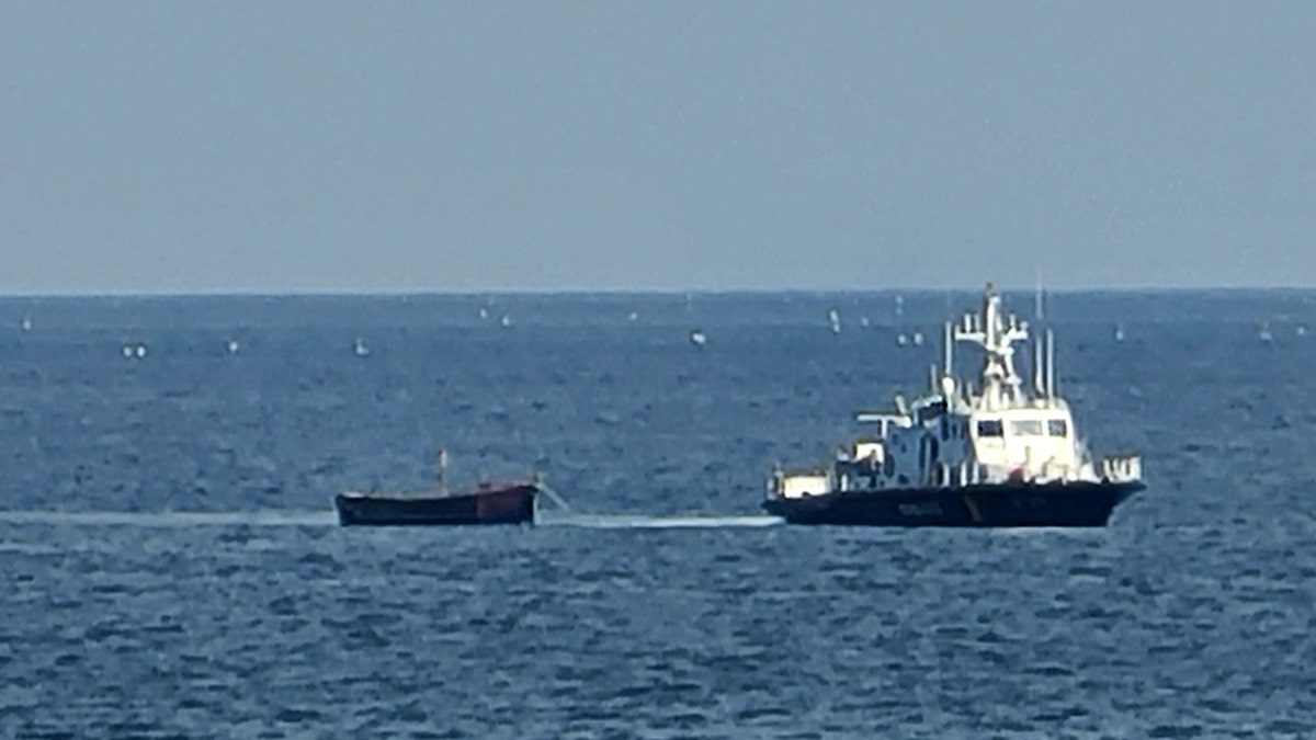 South Korean North Korea wooden boat