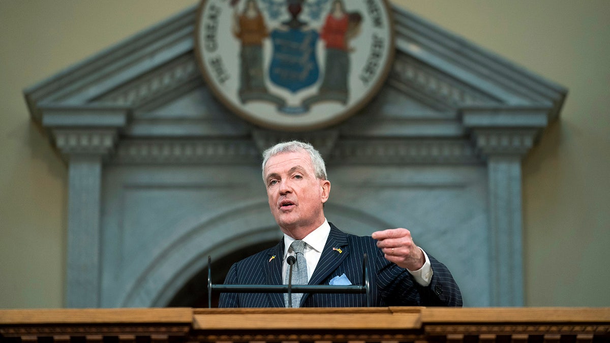 New Jersey Governor Phil Murphy speaks to the state legislature