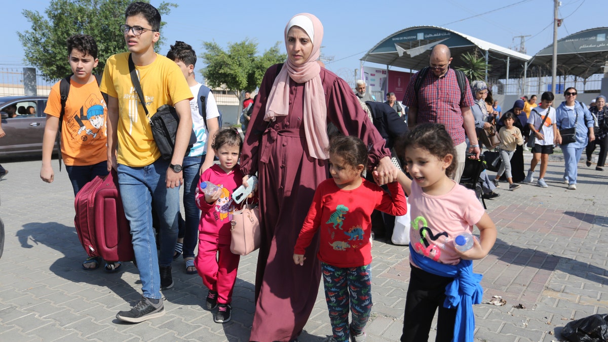 Palestinians trying to leave Gaza