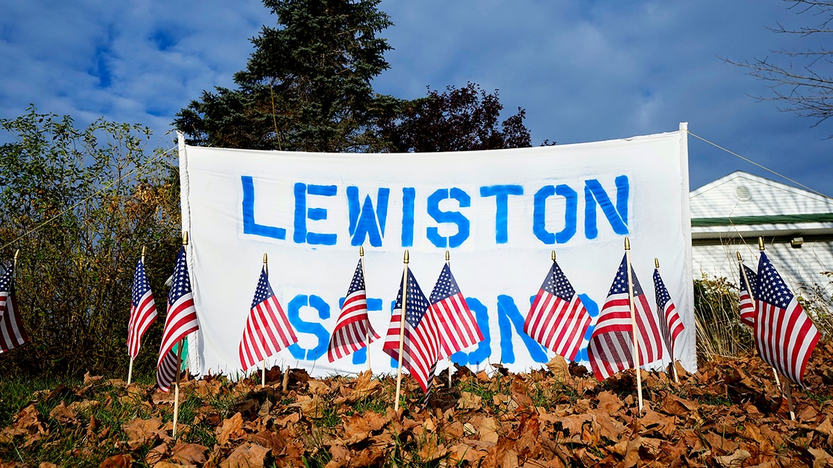 a sign that reads 'Lewiston Strong'