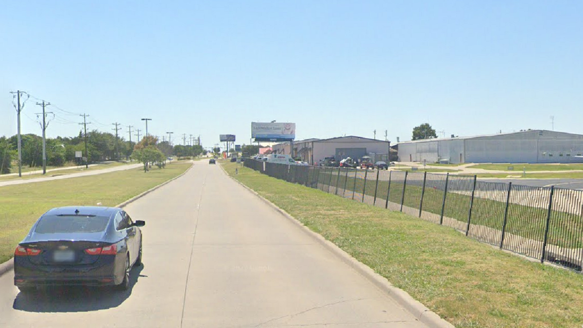 Road near airport in McKinney, Texas