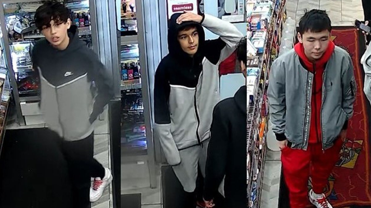 Three suspects on surveillance camera