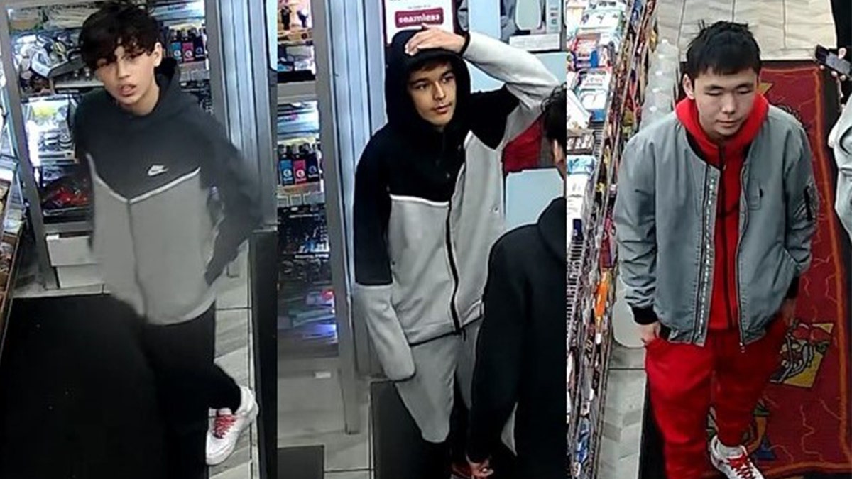 Three suspects on surveillance camera