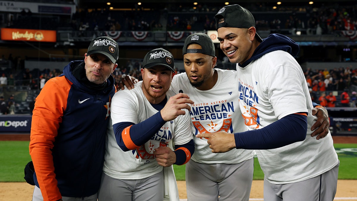 Astros coaches celebrate