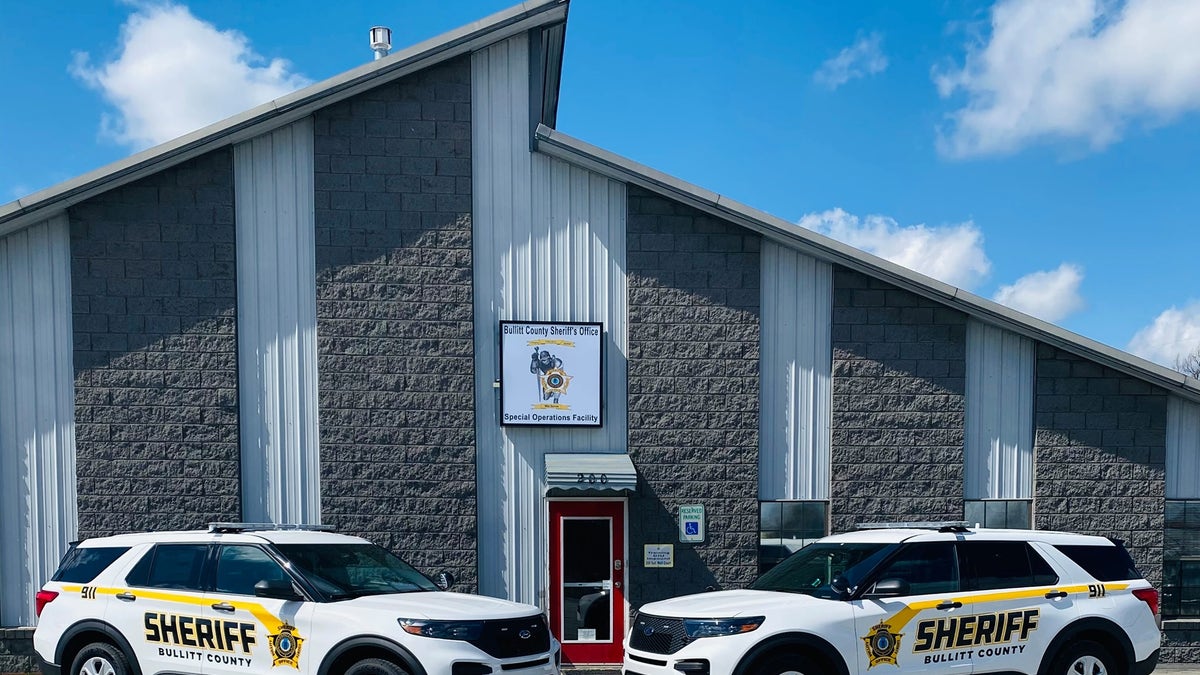 Bulliett County Sheriff's Office vehicles in front of the Sheriff's Office