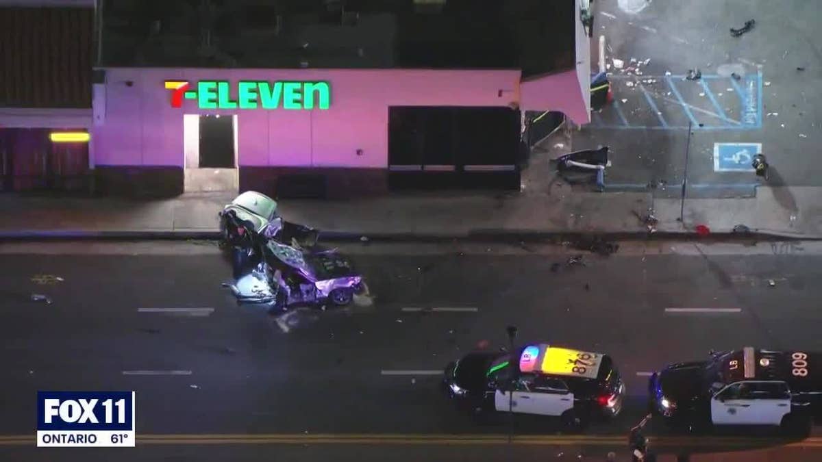 Crash in Long Beach, California on Monday