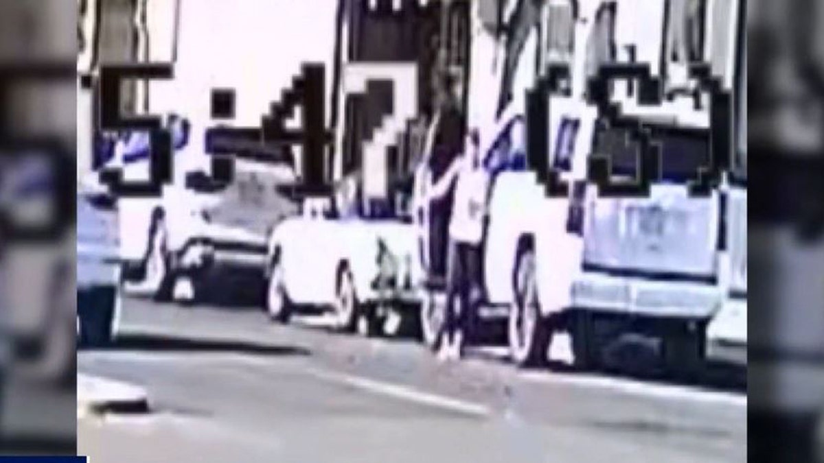 Hit-and-run victim gets out of her SUV