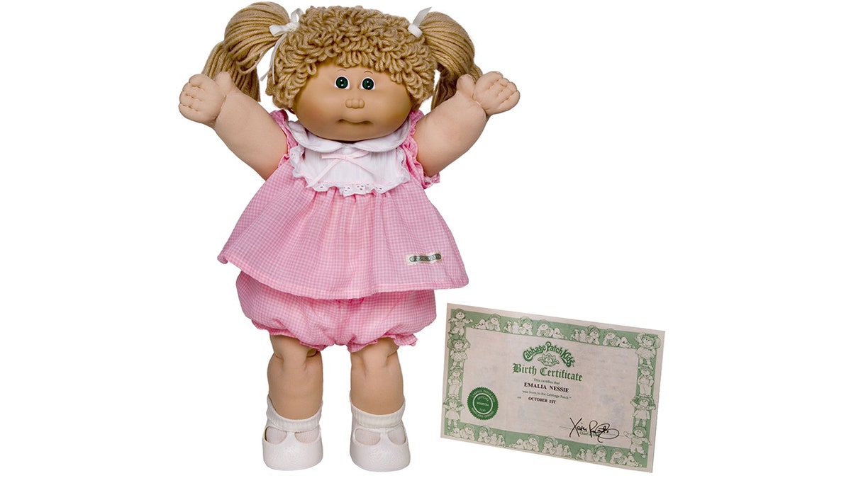 Cabbage Patch Kid with adoption papers