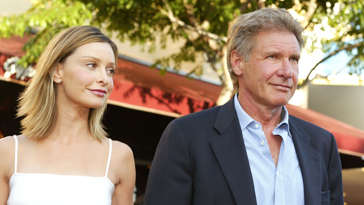 Calista Flockhart and Harrison Ford on the red carpet