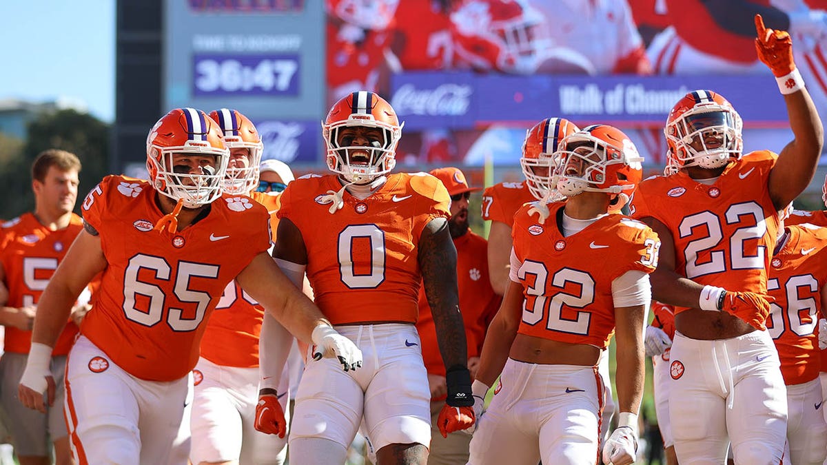 Clemson Tigers seen before the start of a game