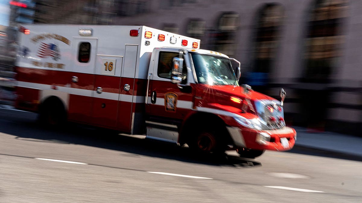 DC ambulance in motion