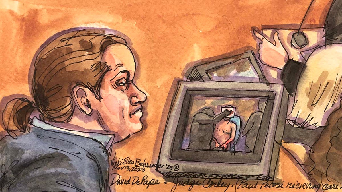 David DePape in a courtroom sketch