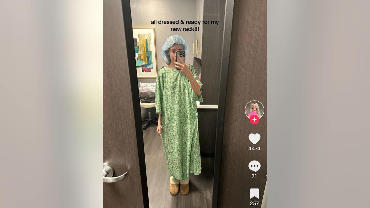 Sami Sheen wearing a hospital gown