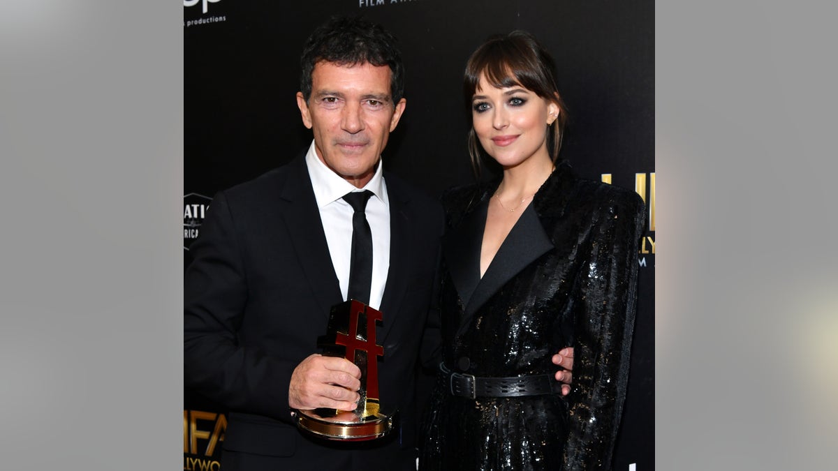 antonio banderas with dakota johnson