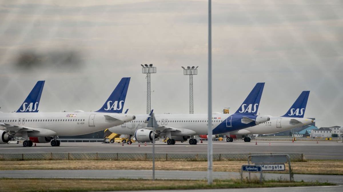 SAS planes at gate