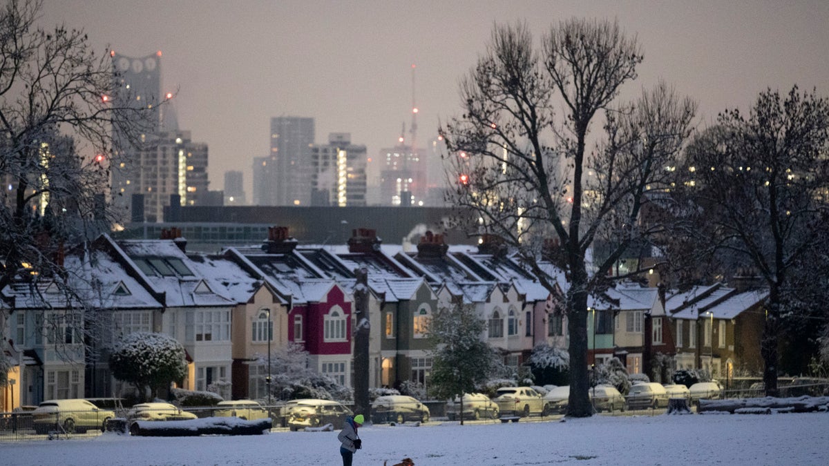 Houses with snow