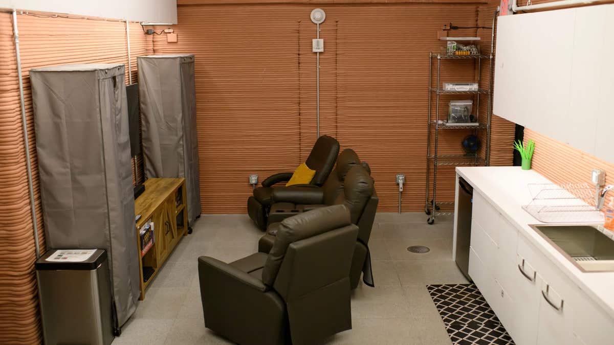 Living room of a 3-D printed mars dwelling