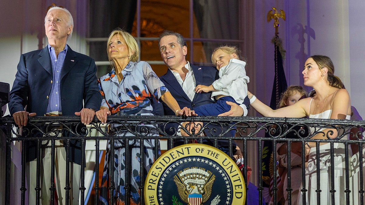 Bidens on White House balcony