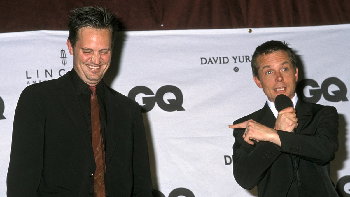 A photo of Matthew Perry, Michael J. Fox