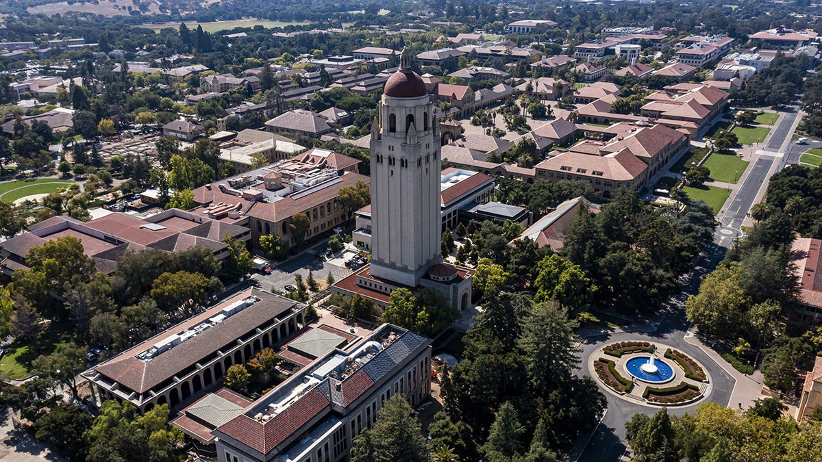 aerial view of Stanford