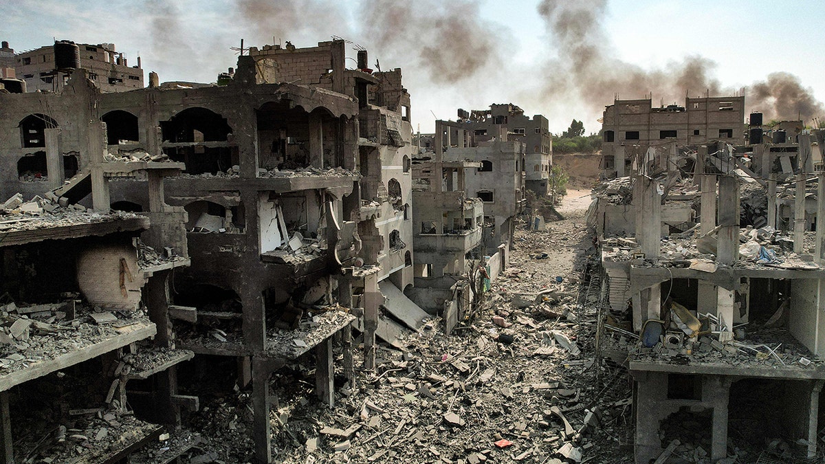 Destroyed buildings in Gaza