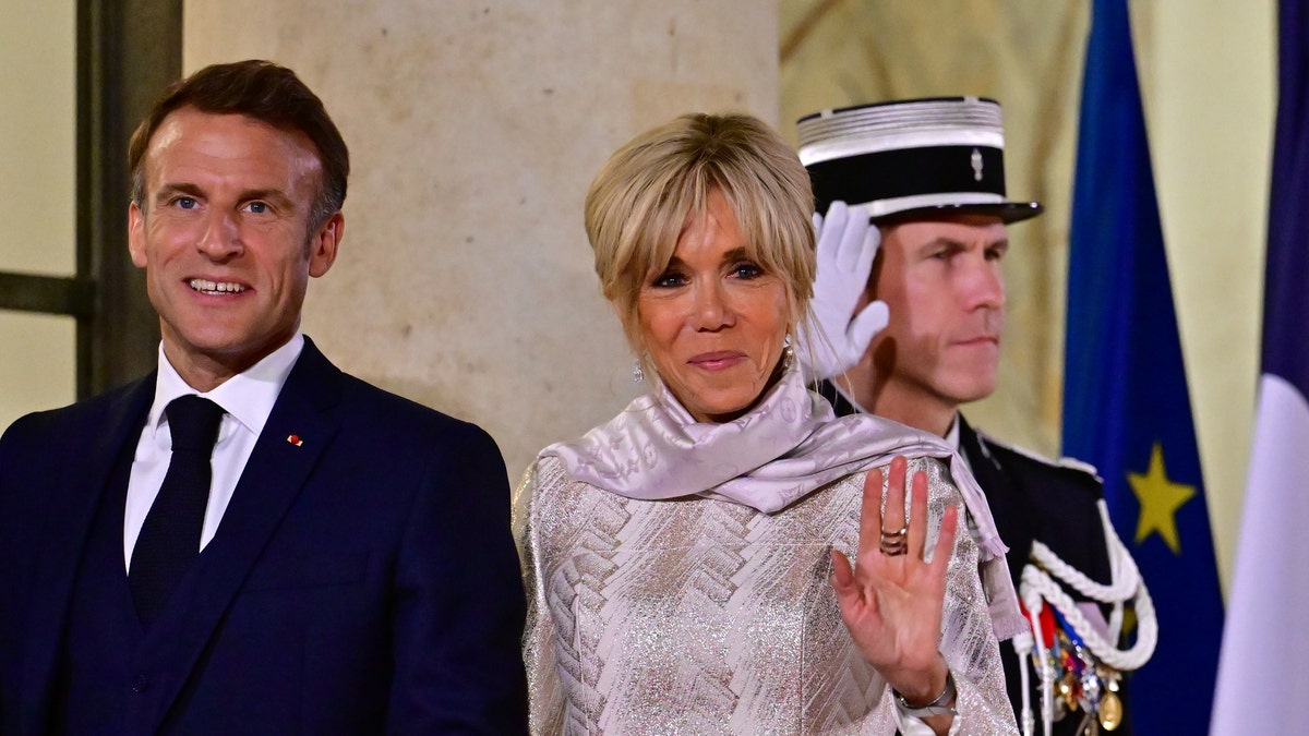 The Macron couple in Paris