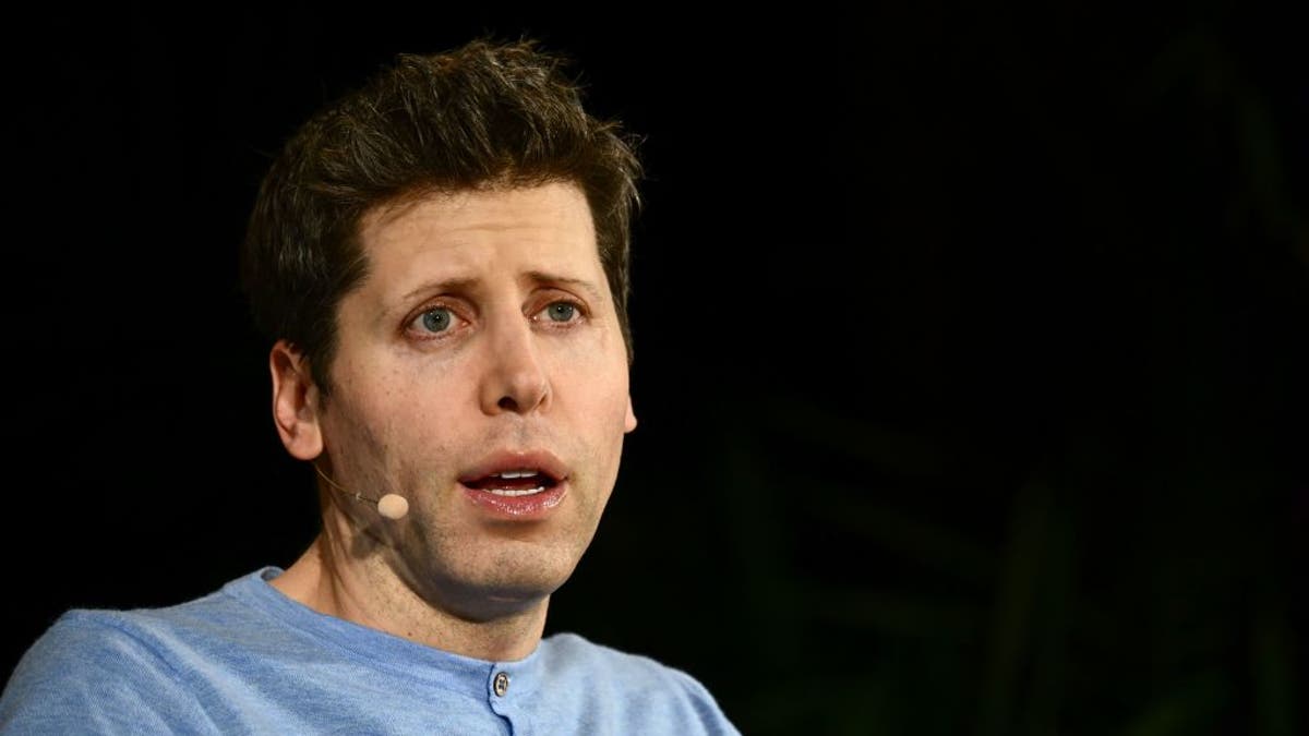 OpenAI CEO Sam Altman speaking at conference