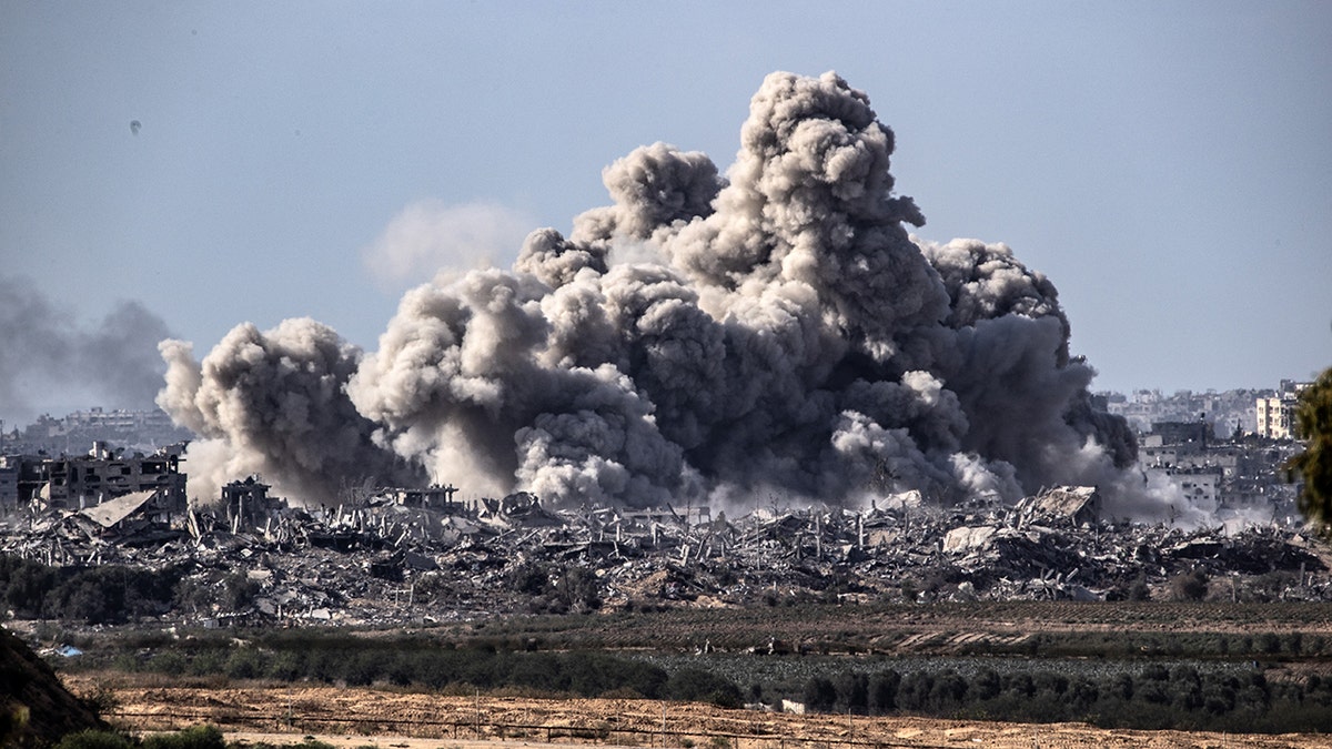 Smoke cloud over Gaza