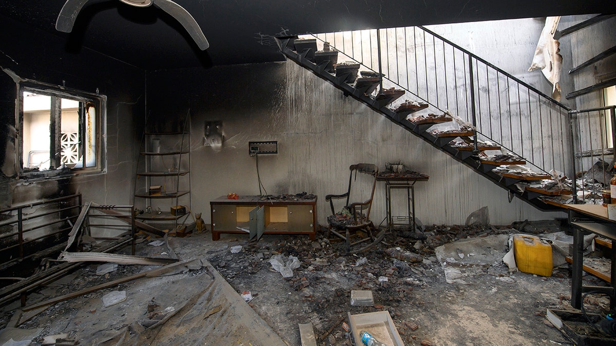 A destroyed Israeli home