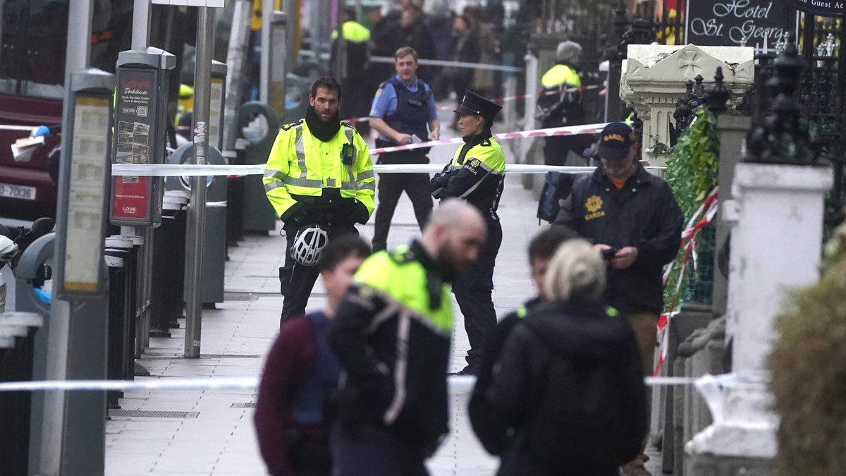 Rioters Clash With Police Torch Car After Knife Attack In Dublin Fox   GettyImages 1798177061 